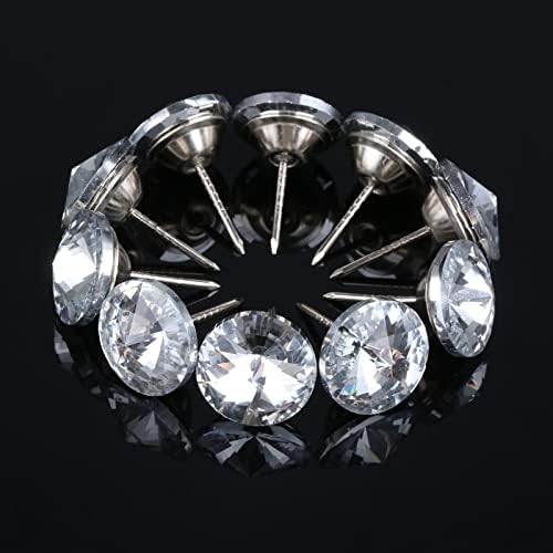 10pcs diamante estofamento de cristal unhas de botão decorativo pinos pinos 20 mm dia sofá de decoração