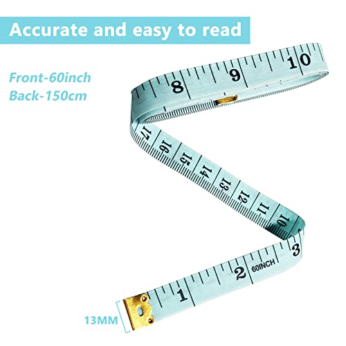 6 Fita de fita de embalagem Medida de escala dupla régua flexível para perda de peso Medição