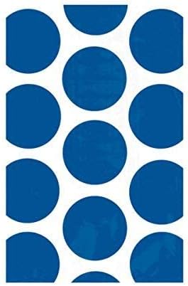 AMSCAN Royal Blue Polka Dot Plastic Treat Bags-10 Pcs