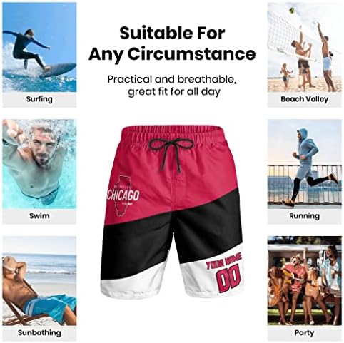 Presentes de shorts masculinos personalizados para homens Casual Cidade dos jovens fãs esportes shorts de praia
