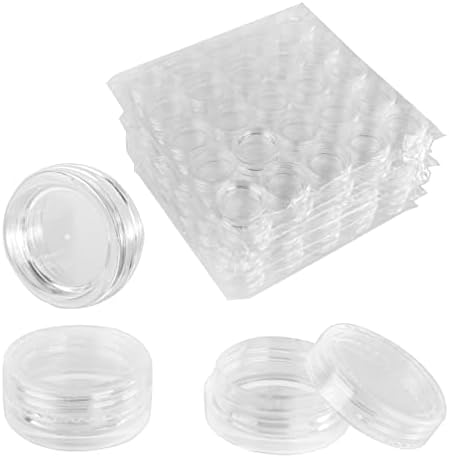 150pcs vazios 3g transparente redondo pequeno plástico de jarra de jarra de jarra para maquiagem