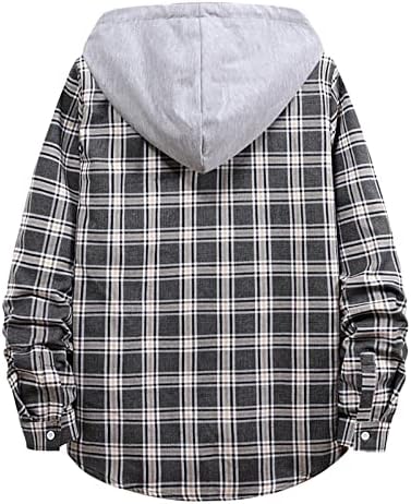 Lista curta Men Men Autumn e Winter Plaid Prind Casual Casual Camisa de manga longa Camisa de blusa