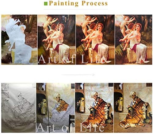 US $ 80 a US $ 1500 pintados à mão pelos professores das academias de arte - 4 pinturas de arte