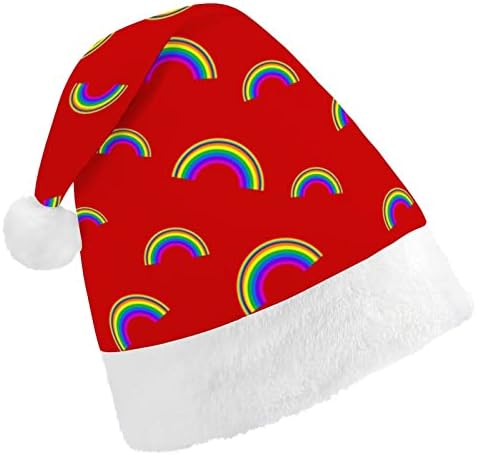Arco -íris lgbt orgulho chapéu de Natal Papai Noel Chapé