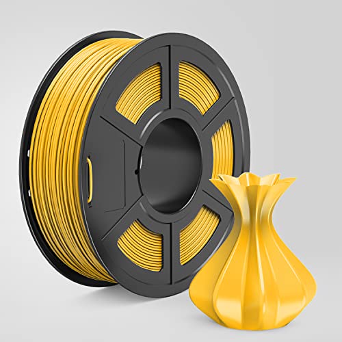 TecBears PLA 3D Filamento de 1,75 mm Amarelo, precisão dimensional +/- 0,02 mm, 1 kg de bobo, pacote