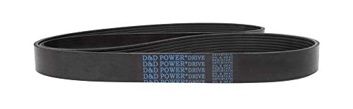 D&D PowerDrive 420J8 Poly V Belt, Borracha, 8