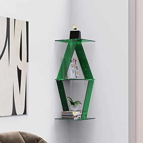 Artrak Modern Corner Shelf, prateleiras de canto flutuante de acrílico, decoração decorativa de parede
