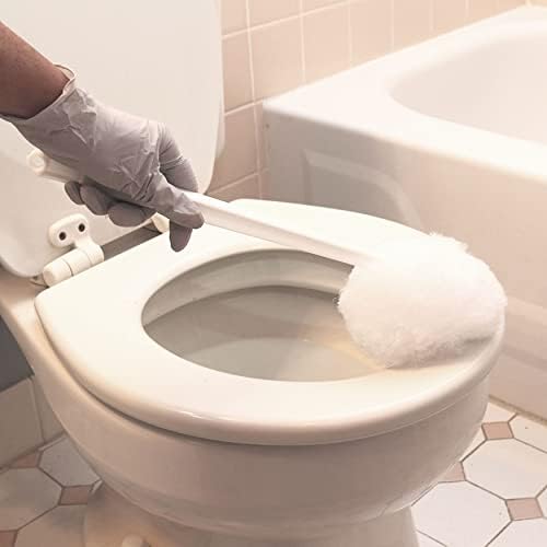 Escova do vaso sanitário | MOP pequeno | Pacote de removedor de cabelo do banheiro de 2 inclui 2 escovas
