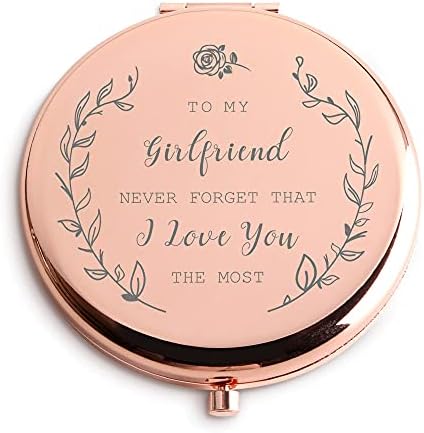 Java Wood Gift for Ndriew Night Rose Rose Gold Compact Makeup Mirror I Love You Gifts para namorada