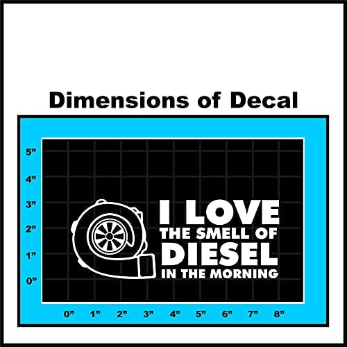 Conexão de adesivos | Eu amo o cheiro de diesel pela manhã | Adesivo de pára -choques para carro para carro, caminhão,
