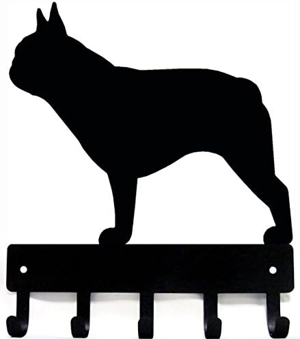 O cão bulldog francês de metal - suporte para parede - pequeno de 6 polegadas de largura - feito nos