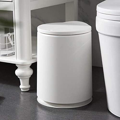 Mmllzel 10l Tipo de lixo de plástico redondo pode duas camadas duplas de banheiro multiuso/lixo de quarto