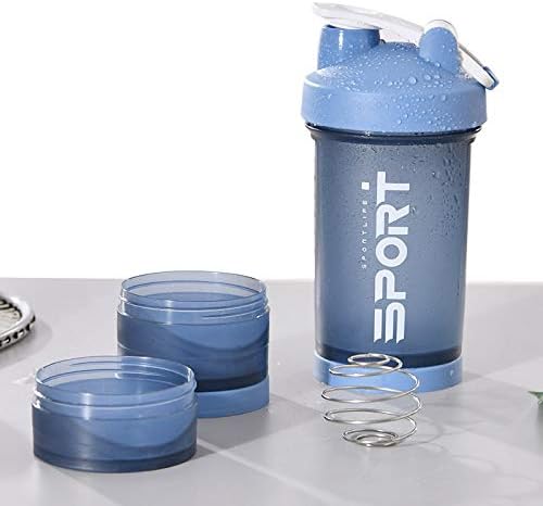 Famkit Protein Shaker Bottle Bottle Suplement Mixer Copo com armazenamento em pó para executar fitness de ciclismo