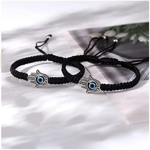 2 PCs genéricos Hand Mal Eye Bracelet para mulheres com charme de mão Lucky Protection Braça