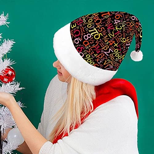 Números coloridos chapéu de natal para o cosplay de festa de férias de ano novo