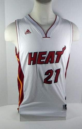 Mens Miami Heat Hassan Whiteside 21 Réplica White Swingman Jersey M Heat0015 - camisas da NBA autografadas