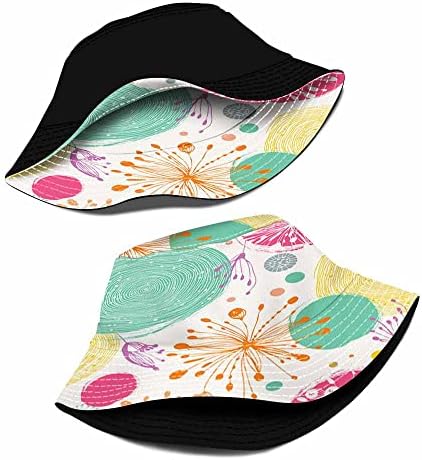 Mxocom reversível para mulheres chapéu de balde fofo chapéus solar unissex beira de viagem de praia