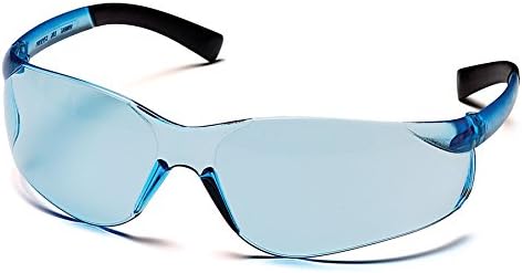 Óculos de segurança pyamex ztek, moldura azul infinita/lente azul infinita