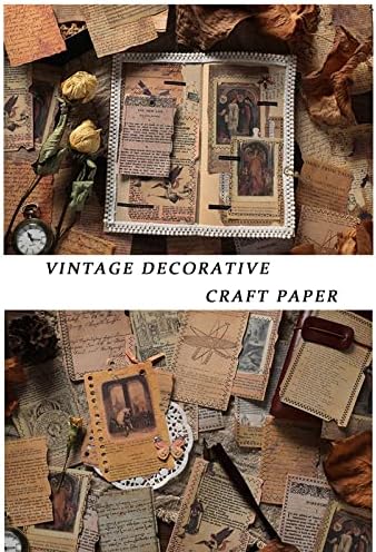PHINEON 30PCS Vintage Decorativo Artachent Pad Pad Retro Scrapbook Paper Ephemera Paper Junk Junk Junk Journ