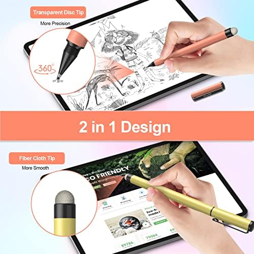 Caneta de caneta, 2 em 1 caneta de caneta para telas de toque, compatível com iPad/iPhone/Android e outras telas