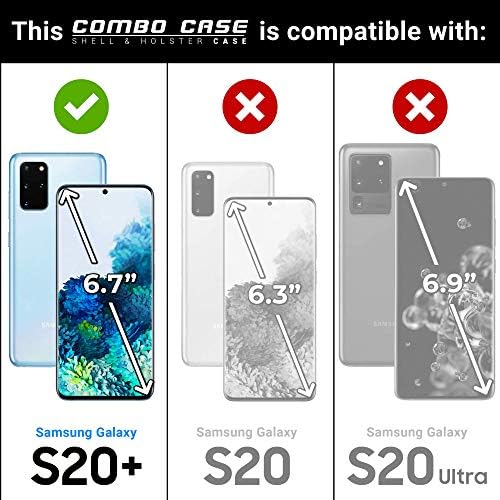 Os coldres do telefone celular Aduro para Samsung Galaxy S20 Plus Case Protector inclui clipe