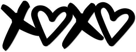 Poem Studio xoxo Metal Wall Sign Decoração de sotaque decorativa Digno I Love You Infinity Hearts Bedro Wall