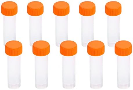 10pcs 5ml Tubos de teste de parafuso de parafuso de frasco de frasco de 5 ml com junta de silicone, tubo