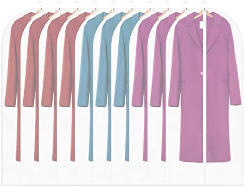 Sacos de vestuário transparentes da DwellAid para pendurar roupas de 10 24''x55 '