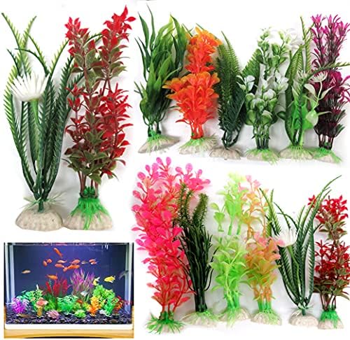 8pc Plantas artificiais de aquário de tanques de peixes Ornamento 6