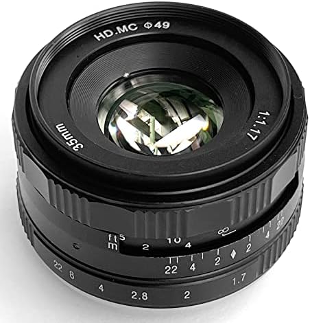 Hengyijia 35mm F1.8 Discover Manual Focus Lens Silver para Olympus Panasonic Micro 4/3 Câmera
