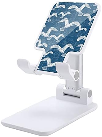 Ondas de gaivota marítima desktop cenário do telefone celular portátil Stand ajustável para acessórios de mesa de viagem
