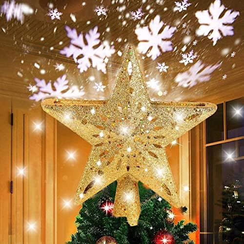 Decorações de Natal Casa e Décor de Treça de Décorchristmas ao ar livre, Topper de árvore de Natal