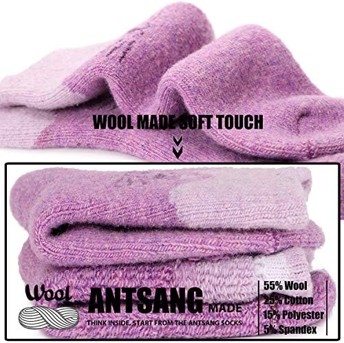 Antsang Kids Wool Hucking para crianças meninas meninas meninas aquecidas de grossa de bota térmica