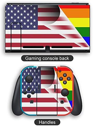 American Flag LGBTQ Pride Bandeira do arco-íris Full Switch Switch adesivos personalizados Anti-arranhões