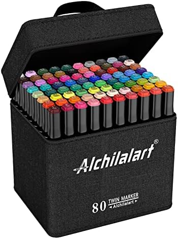 Marcadores de álcool de 80 cores, marcadores de álcool, marcadores de álcool, desenho de dicas de ponta dupla,