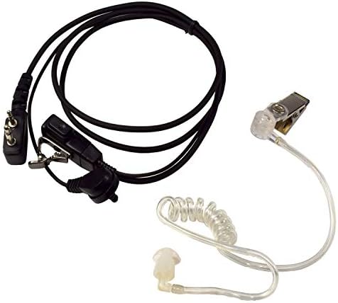 2x HQRP 2 PIN do tubo acústico Headsets Compatível com MIC com VERTEX VX-510V, VX-520, VX-520U, VX-520UD