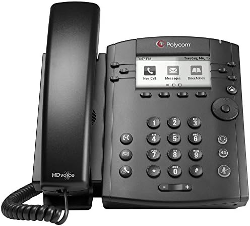 Polycom VVX 311 Sistema telefônico de mídia de negócios com cordão - 6 Linha Poe - 2200-48350-025 - Substitui