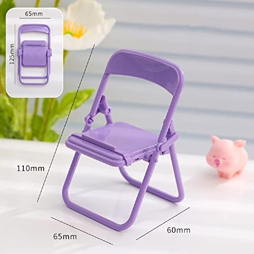 Rydowenna Mini cadeira forma de telefone celular Stand, colorido colorido dobrável por suporte de