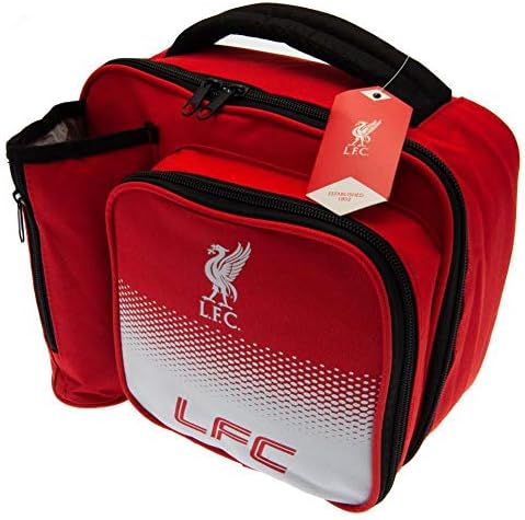 Saco de lancheira do Liverpool FC - Design de desbotamento - possui suporte de garrafa no lado
