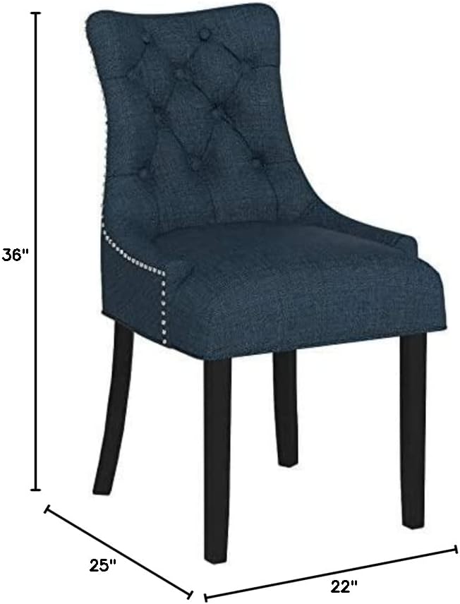 Modway Regent Moderno elegante e elegante tufado de tecido estofado com acabamento na cabeça de Nailhead, cadeira