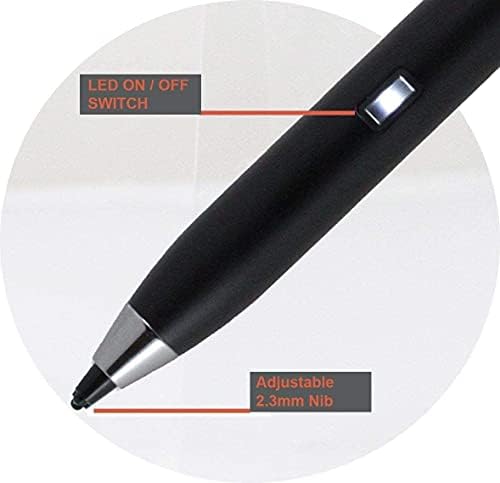 Broonel Black Point Fine Digital Active Stylus caneta - compatível com Dell Latitude 7320 13,3