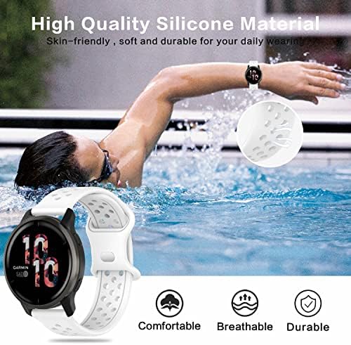 Geageaus 22mm Bandas compatíveis com Samsung Galaxy Watch 46mm/Gear S3 Frontier Classic Bands, Silicone