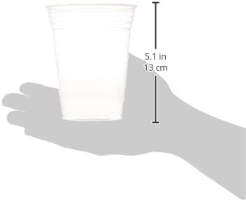 Solo Cup Company -100 Company Plastic Party Cold Cups, 16 onças, Clear, 100 pacote