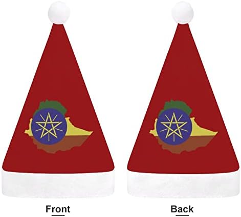 Mapas de bandeira da Etiópia chapéu de natal