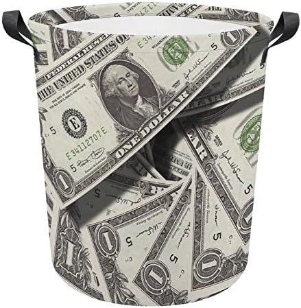 Padrão do dólar americano Lavanderia de lavanderia à prova d'água cesto de lavanderia Organizador de brinquedos