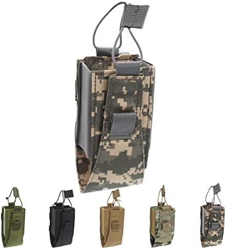 1000D Nylon Tactical Radio Holder Rádio Case Rádio Pouch Militar Molle Radio Walkie Talkie Bag Bag Hunting Magazine Pocket Pocket para duas maneiras de Walkie talkies compatível