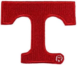 Patch de logotipo de carta t atraente em vermelho para personalizar suas roupas e acessórios | Ferro nas letras