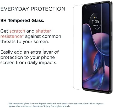 Motorola Edge Protective Black Case e Screen Protector Pacote 2022)