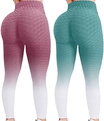Xiaobu 2pcs pacote de leggings de perneiras femininas de cintura alta feminino
