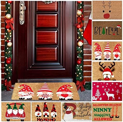 Pifude Decorações de Natal Decorações de Natal Doormats Christmas Elk tapetes internos tapetes